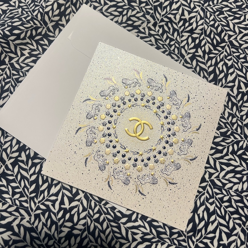 Chanel Gold and Silver Embellished Card